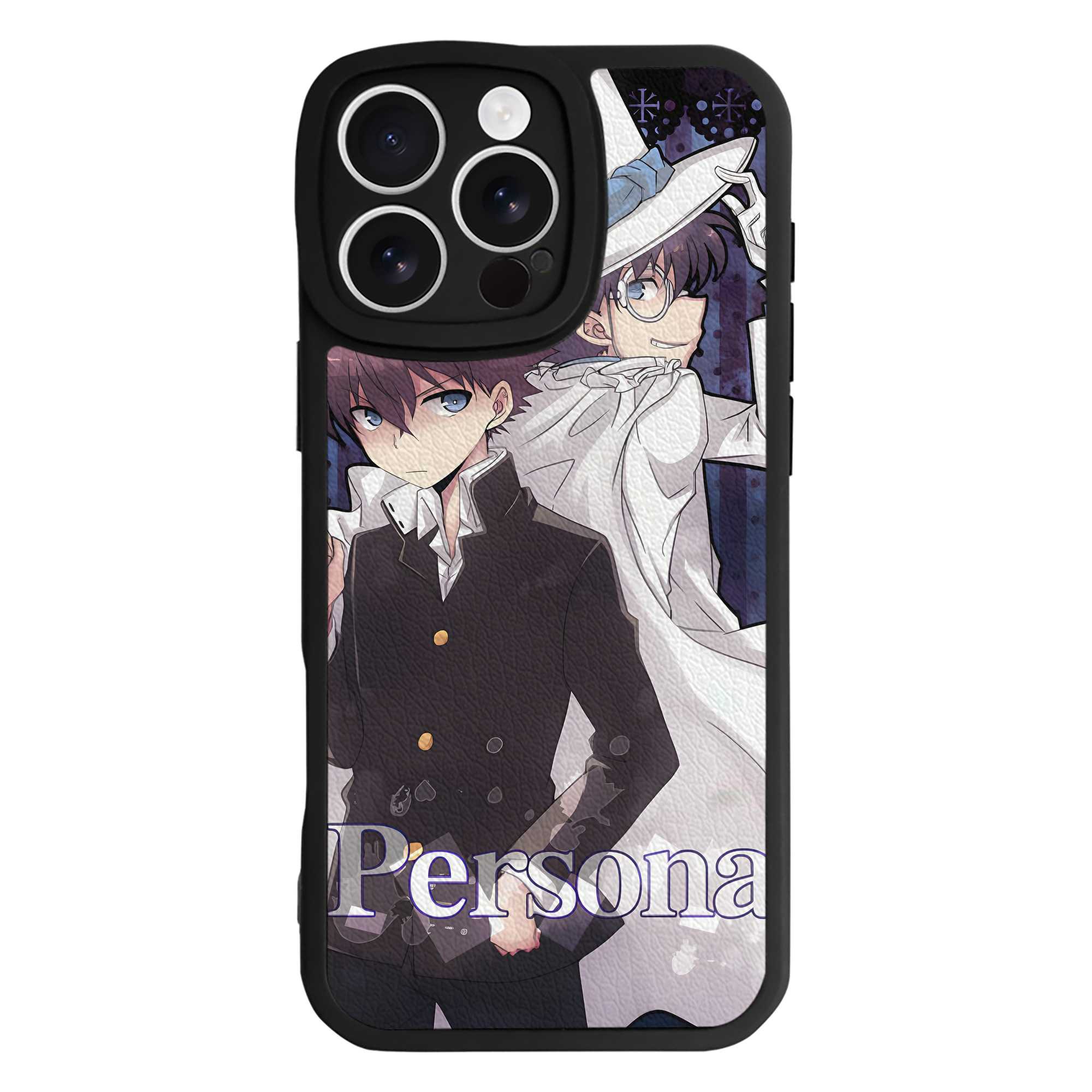 （画像用） 名探偵コナン Detective Conan 【iPhone 16シリーズ対応】シリコンスマホケース（レザー調） 材質：シリコン